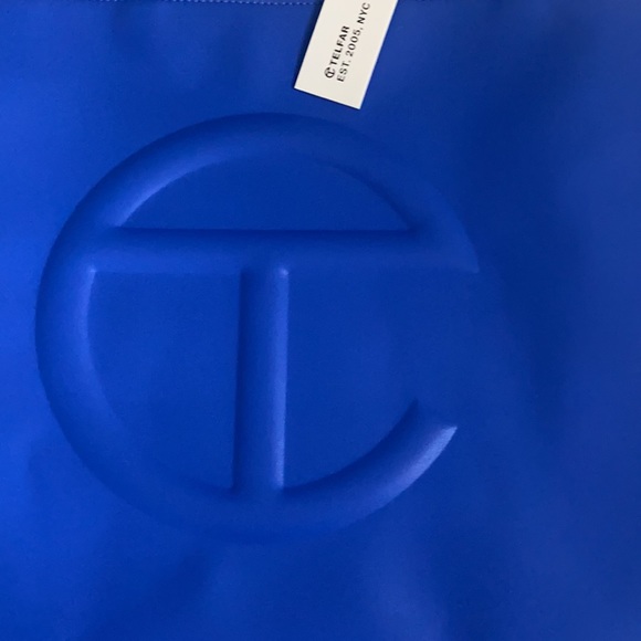 Telfar large shopping bag in cobalt blue. Sold out. Never worn, comes with tag - Picture 3 of 3